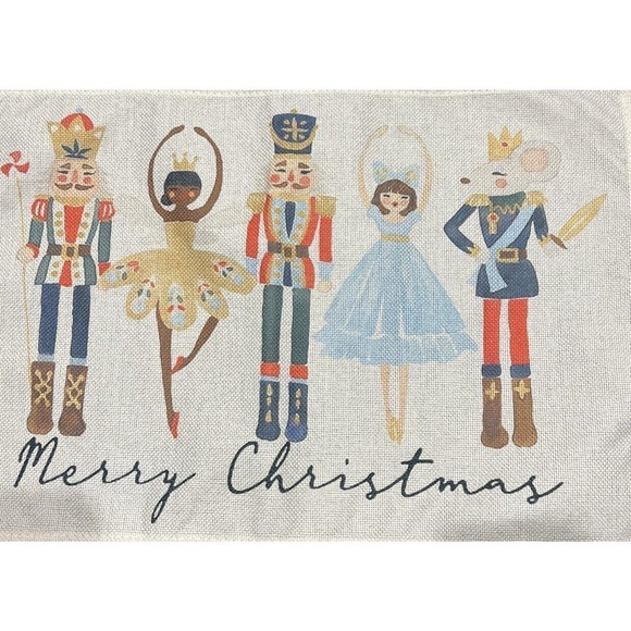 Nutcracker Christmas Holiday Nutcrackers Linen Placemats 4 - Picture 3 of 6